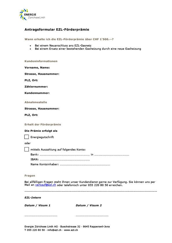 Antragsformular EZL Foerderpraemie Formular
