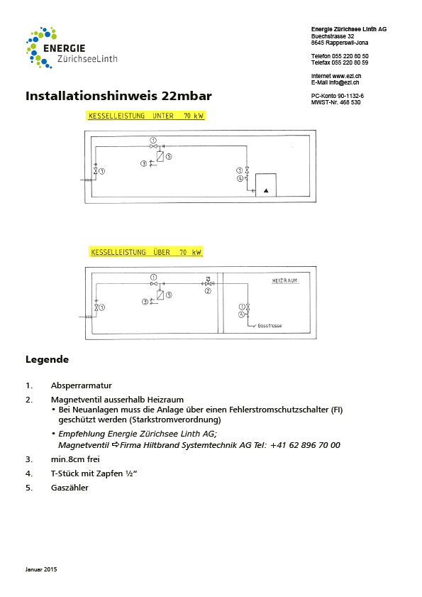 Installationshinweis 22mbar 2015